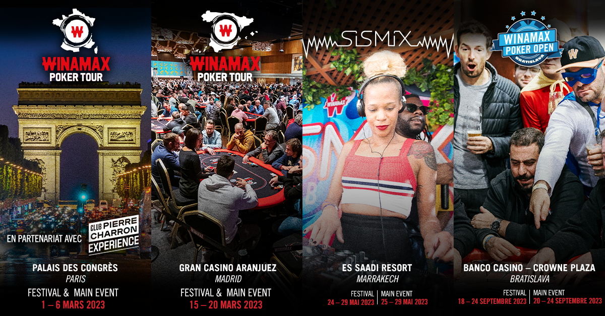 Winamax dévoile le calendrier de ses festivals Live en 2023